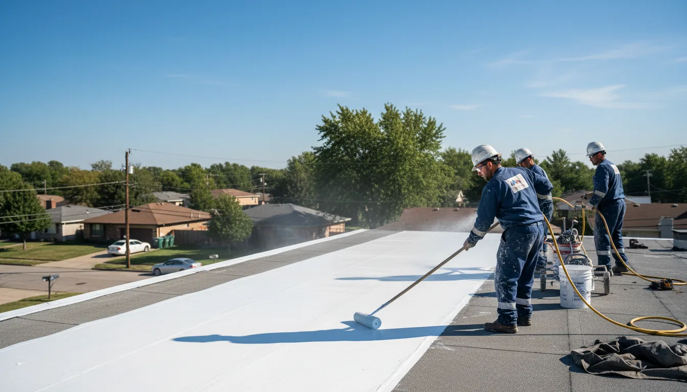 Commercial roof coating in Weems, VA near me